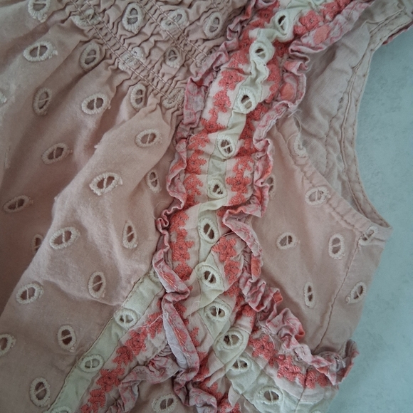 House Of Harlow 1960/ Peach Sleeveless Babydoll Top/ Cotton/ Size US M - Picture 8 of 14